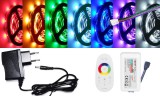 Pannon LED 1m hosszú 10 Wattos, 1 zónás FUT025 RF távirányítós, 24V adapteres RGB LED szalag (30db P5050 SMD LED)