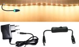 Pannon LED 1m hosszú 14Wattos, lengő kapcsolós, adapteres melegfehér LED szalag (60db P2835 SMD LED)