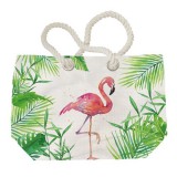 Perfecto Tropical Flamingo vászon strandtáska,55x38cm