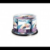 Philips DVD-R 4.7GB 16X DVD lemez hengeres 50db/cs (+r4716h50) - Lemez