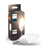 Philips Hue White E14 LED fényforrás, 2700K, 5,5W, 470 lm, Bluetooth+Zigbee, 8718699671211