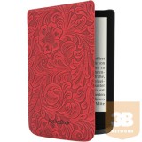 POCKETBOOK e-book tok - PocketBook Shell 6" (Touch HD 3, Touch Lux 4, Basic Lux 2) Piros, virágmintával
