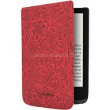 Pocketbook e-book tok -  Shell 6" (Touch HD 3, Touch Lux 4, Basic Lux 2) Piros, virágmintával (HPUC-632-R-F)