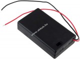 Powery Elemtartó 3db Micro/AAA elemhez, akkuhoz kábeles csatlakozóval