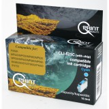 Q-Print (Quality Print) Canon CLI-521 CY CHIP cián kék (CY-Cyan) kompatibilis (utángyártott) tintapatron