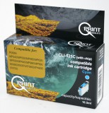 Q-Print (Quality Print) Canon CLI-521 CY CHIP cián kék (CY-Cyan) kompatibilis (utángyártott) tintapatron