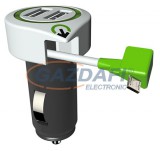 Q2 Power Autós USB töltő "Triple USB Car Charger Micro USB Connector"