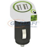 Q2 Power Autós USB töltő "Triple USB Car Charger USB Type C Connector"