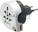 Q2 Power Utazóadapter "World to Switzerland USB"