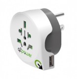 Q2 Power Utazóadapter, World to USA USB