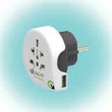 q2power Q2 Power Q2WE-USB Világ - Európa USB utazó adapter (Újracsomagolt)