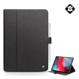 QIALINO Apple IPAD Pro 11 (2018) tok álló, valódi bőr (aktív Flip, oldalra nyíló, Apple Pencil tartó) fekete