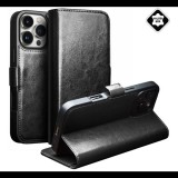 QIALINO tok álló, valódi bőr (FLIP, oldalra nyíló, asztali tartó) FEKETE Apple iPhone 16 Pro Max (GP-160856) (GP-160856)