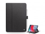 QIALINOQIALINO álló valódi bőr aktív flip oldalra nyíló tok Apple Ipad Pro 11 készülékhez, fekete