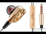 QKZ vezetékes headset, rozéarany
