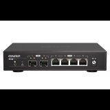 QNAP QSW-2104-2S hálózati kapcsoló Beállítást nem igénylő (unmanaged) 2.5G Ethernet Fekete (QSW-2104-2S)