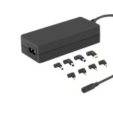 Qoltec 50011 65W 8 fejjel fekete univerzális notebook töltő adapter