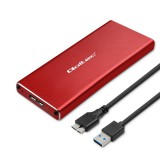 Qoltec 51833 M.2 USB 3.0 Külső SSD ház - Piros (51831)