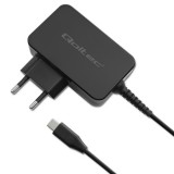 Qoltec 52385 Power Pro USB Type-C GaN Hálózati töltő - Fekete (45W) (52385)