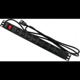 Qoltec 53998 túlfeszültség védő - elosztó 19" RACK szekrényhez (53998)