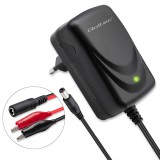 Qoltec Automatikus töltő AGM GEL STD 6 V-os akkumulátorokhoz | 1 A | Egyenirányító LED-es jelzőfénnyel