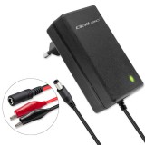 Qoltec Automatikus töltő AGM GEL STD 6 V-os és 12 V-os akkumulátorokhoz | 1,5 A | Egyenirányító LED-jelzővel