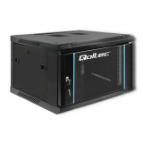 Qoltec Quoltec 19" Fali rack szekrény 6U 600x370mm - Fekete (54465)