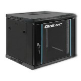 Qoltec Quoltec 19" Fali rack szekrény 9U 600x500mm - Fekete (54466)