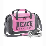 Quadra Never give up! edzőtáska (pink-grafit)