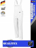 Qualitex CLASSIC 270 WHITE pamut kantáros nadrág - munkaruha