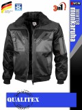 Qualitex PILOT BLACKGREY 3in1 prémium bomber téli kabát - munkaruha