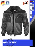 Qualitex PILOT GREYBLACK 3in1 prémium bomber téli kabát - munkaruha