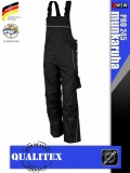 Qualitex PRO 245 BLACKBLACK prémium technikai kantáros nadrág - munkaruha