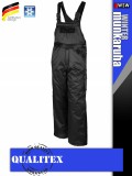 Qualitex WINTER BLACK prémium téli bélelt kantárosnadrág - munkaruha