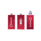 Quazar i-Storer Pendrive 64GB USB3.0+Lightning+MicroUSB (piros) (QZR-IS64-RED)