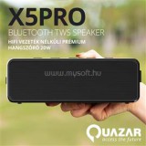 Quazar QZR-SP06-BL X5PRO fekete Bluetooth hangszóró (QZR-SP06BL)