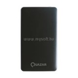 Quazar Spaceship 12000mAh-es powerbank "A+" kategória, dupla USB kimenet fekete. (QZR-PB12-BL)