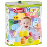 Quercetti: Momy Soft 32 db-os puha építőkocka szett