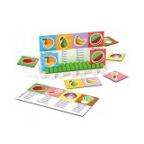 Quercetti: Montessori Zöldségek és gyümölcsök idegen nyelvű oktató játék 3db-os játékszett