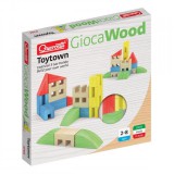 Quercetti "ToyTown Premium" fa építőjáték 22db (0704) (qu0704) - Fajátékok