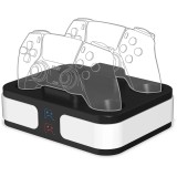 QWare Gaming Charging Dock, PlayStation 5, DualSense, Dual Charging, Fekete-Fehér, Kontroller töltőállomás