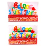 QX Boldog Születésnapot feliratos gyertya - többféle