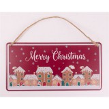 QX IMPEX KFT IRIS bádog kép mézeskalács házak piros 30 x 15 cm