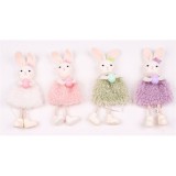 QX IMPEX KFT IRIS dekor akasztós nyuszi bund+tojás 4 szín (68837)