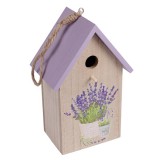 QX IMPEX KFT IRIS dekor fa akasztós ház levendulás 10x8x18cm