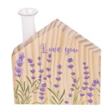 QX IMPEX KFT IRIS dekor fa akasztós "love u" tábla levendulás 12x17cm (65693)