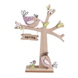 QX IMPEX KFT IRIS dekor fa madarak fán spring felirattal lila 21x29cm