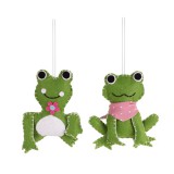 QX IMPEX KFT IRIS dekor filc akasztós béka 2szortiment 10cm (68915)