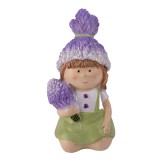 QX IMPEX KFT IRIS dekor műgyanta levendulalány lila 5,6x10,4cm (46672)