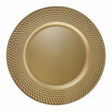 QX IMPEX KFT Iris dekor tálca kör 33cm arany recés széllel